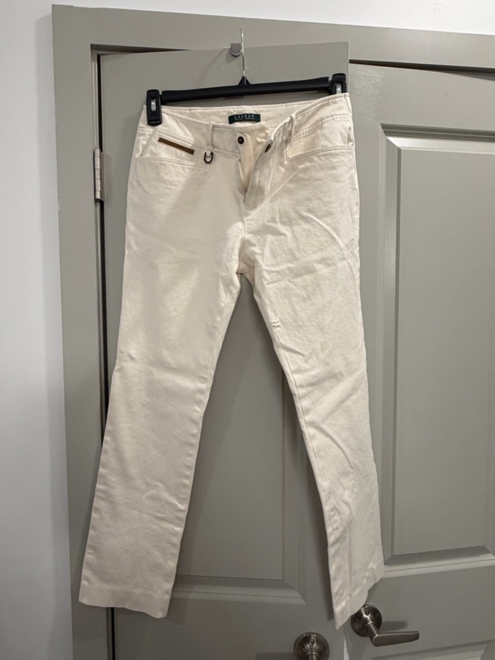 Ralph Lauren Off-White Cotton Trousers